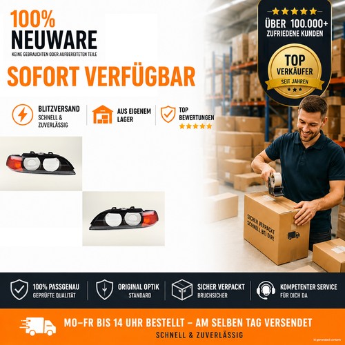 Scheinwerferglas set passend - set,